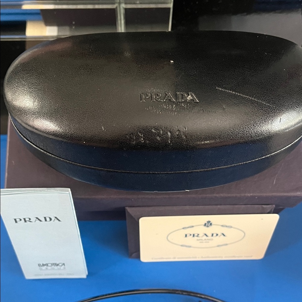 Prada Black and Silver Sunglasses - Picture 2 of 7